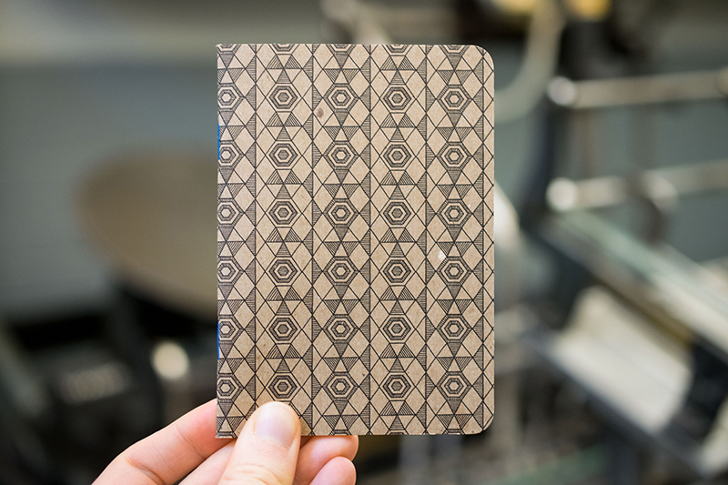 custom notebook geometric design